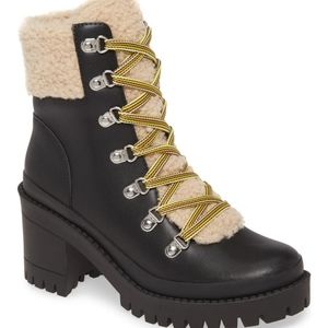Steve Madden Bundle Up Chunky Boot Faux Sheerling